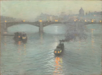 Wieczór nad Sekwaną, ok.1888 (pastel na przygotowanym płótnie)