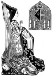 Charlotte Sabaudzkie 1441-1483, królowa małżonka Ludwika XI Francji, XV w. 1849.