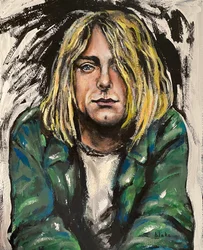 Kurt Cobain, ok. 2020 (akryl na płótnie)