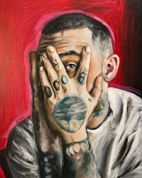 Mac Miller, ok. 2020 (akryl na płótnie)