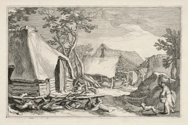 Krajobraz z zagrodami, 1613-1614.