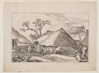 Plate 2, z Landscapes with Farmhouses (Krajobrazy z zagrodami)