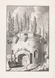 Ruïne van een Romeinse ronde tempel Relikty starożytnego Rzymu (tytuł serii)