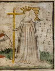 Transept Północny, Ołtarz św. Michała Archanioła, Za ołtarzem freski Bonifacio Bembo, La Vituà La Faith