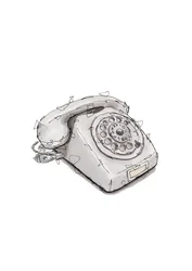 Nostalgiczny telefon z tarczą numerową