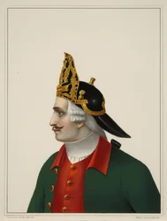 Czapka grenadiera w latach 1742-1762, początek lat 40. XIX wieku