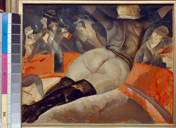 Au cirque - Peinture de Boris Dmitrievich Grigoriev (1886-1939), huile sur toile (50x62 cm), vers 1908 - (W cyrku, olej na płótnie Borisa Dmitrievich Grigoriev, ok. 1908) - Państwowe Muzeum F. Shalyapina, Moskwa