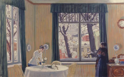 W pokoju. Zima, 1915