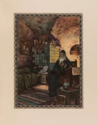 Pimen. Ilustracja do dramatu Borysa Godunowa A. Puszkina, 1927.
