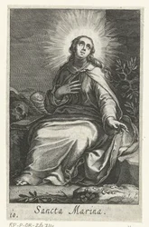 Święta Marina Aleksandryjska jako pustelnik Sancta Marina (tytuł na obiekcie) Pustelnicy (tytuł serii) Sacra Eremus Ascetriarum (tytuł serii)