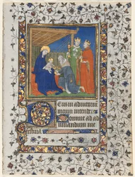 Bifolio z Księgi Godzin: Adoracja Trzech Króli, c. 1415.