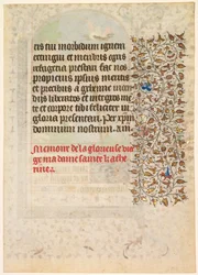 Kartka z Księgi Godzin: Tekst wers. 1415.