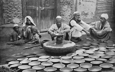 Kaszmirscy garncarze przy pracy, 1902