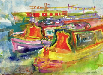 Canal Boats, 1989 (wc na papierze)