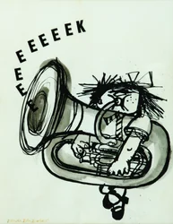 Eeeeeek! (tusz na papierze)