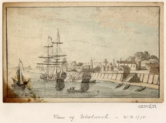 Серия зарисовок, видов Великобритании, континента и Америки 1772-1778 гг. (акварель)лак