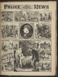 Przednia okładka Illustrated Police News, 29 listopada 1884 (lito)