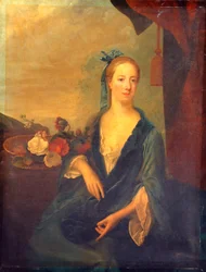 Dama w kolorze niebieskim, 1700
