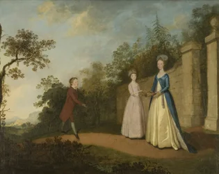 Mary i Emmette Pettner i Master Partridge, ok. 1770 (olej na płótnie)