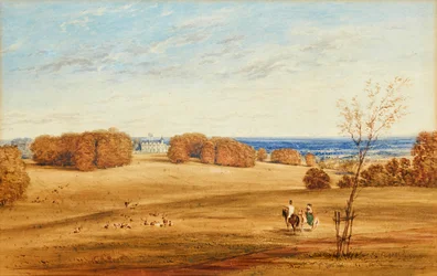Perspektywa Horsley Towers, Surrey (pióro i atrament oraz akwarela)