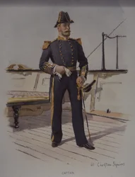Kapitan Royal Navy, koniec XIX wieku (kolor lito)