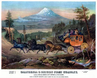 Podróż dyliżansem, USA, XIX w. 1937.