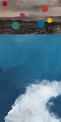 Kolorowa fala oceaniczna na pustyni