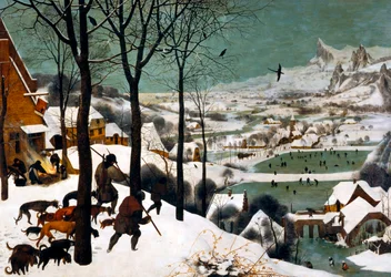 Myśliwi na śniegu, zima, 1565