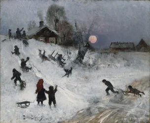 Jazda na sankach, 1882