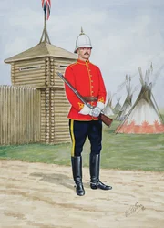 Posterunkowy policji północno-zachodniej w 1880 r.