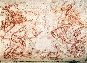 Sinopia sterty trupów, Trionfo della Morte, fresk ... (fresk)