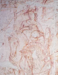 Triumf śmierci, autorstwa Buonamico di Cristofano znany jako Buffalmacco (aktywny początek XIV wieku), sinopia.