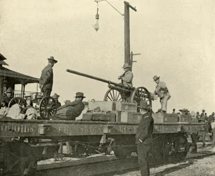 Sierżant Borrowe i pistolet dynamitowy, wojna hiszpańsko-amerykańska, czerwiec 1898, 1899.