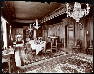 Jadalnia w Hotelu Knickerbocker, 1906 (srebrny odbitka żelatynowa)