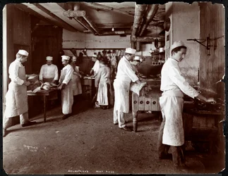 Zakład mięsny w Hotelu Delmonico, 1902 (srebrny odbitka żelatynowa)