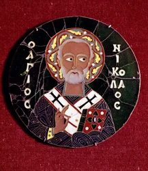 Sztuka bizantyjska: przedstawienie św. Mikołaja z Myry (lub Bari) (IV wiek) (sztuka bizantyjska: przedstawienie św. Mikołaja z Bari) E-mail z X wieku (emalia)