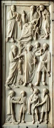 Epizod z życia świętego Pawła z Tarsu. Dyptyk z kości słoniowej. V wiek. Florencja, Museo Nazionale del Bargello