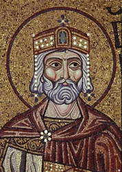 Król Dawid Fragment mozaiki wewnętrznej w bazylice św. Marka, XII w.