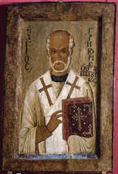 Ikona św. Grzegorza (tempera na desce)