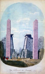 „Wejście do Luksoru”, Egipt, XIX w.
