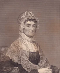 Portret Abigail Adams (1744-1818), żony prezydenta USA Johna Adamsa, grawerowane przez G Stuarta i FE Jonesa