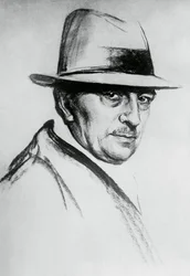 Portret Dario Niccodemi (1874-1934), włoskiego dramaturga i pisarza