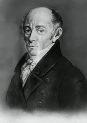 Portret Muzio Clementiego (1752-1832), włoskiego kompozytora i pianisty, rycina