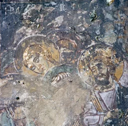 Święci, fresk w kościele w Kandanos, Kreta, Grecja (foto)
