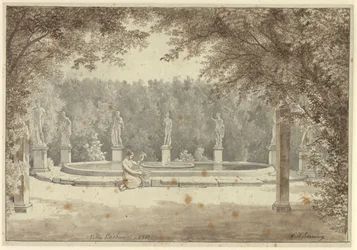 Fontanna w ogrodzie Palazzo Barberini, Rzym