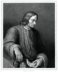 Lorenzo de Medici, włoski mąż stanu i władca Republiki Florenckiej, 1833.