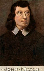 John Milton 1608-1674, angielski poeta, początek XX wieku.