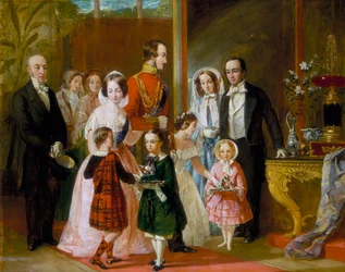 „Thomas Younghusband i jego rodzina spotykają królową Wiktorię i jej rodzinę w Crystal Palace”, ok. 1854 r.