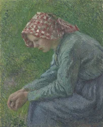Siedząca wieśniaczka, 1885