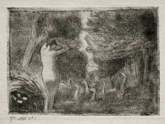 Kąpiący się i Gęsi, 1895.